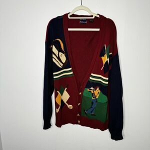 Vintagege Hathaway golf cardigan size large